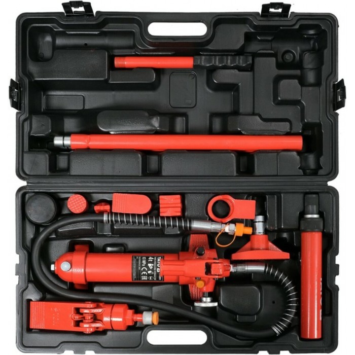 Стійка розпірна гідравлічна в наборі YATO 4 т, хід штока- 125 мм, діапазон приводу- 270-395 мм [1]