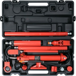 Стійка розпірна гідравлічна в наборі YATO 10 т, хід штока- 135 мм, діапазон приводу- 355-495 мм [1]