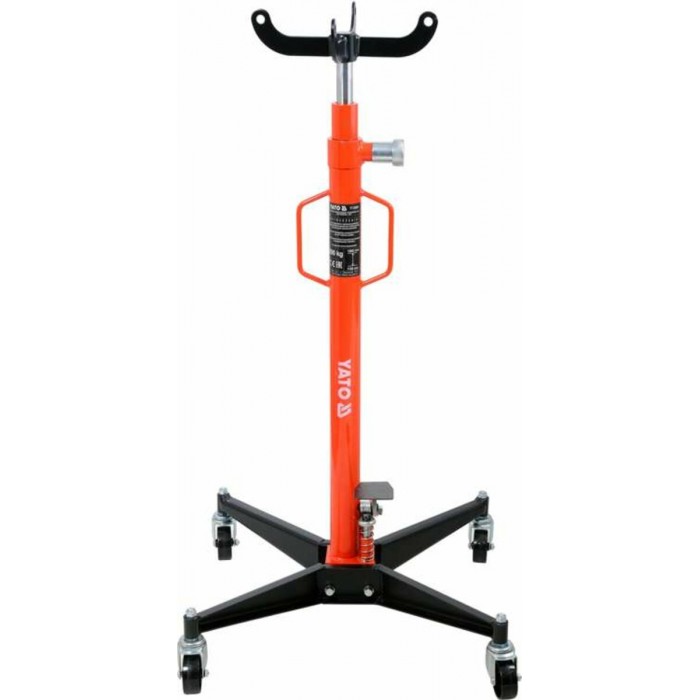 Підіймач коробок передач авто, гідравлічний YATO; навантаж.- 500 кг, h=1100- 1900 мм, на колесах [1]