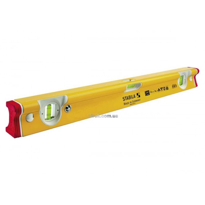 Рівень STABILA Type R 300 : L= 61 см. Надміцний профіль R. 3 капсули. 2 метр. шкали, + ковпачки