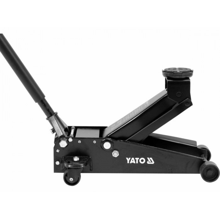 Домкрат гідравлічний підкатний YATO: навантаження- 3 т, межі підйому- 130- 465 мм [1]