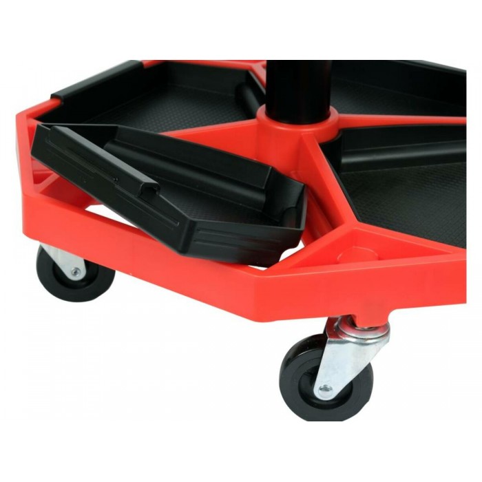 Табурет на 4 колесах YATO з базою з 4 комірками- 420х 420 мм, регул. висота- 410- 550 мм, 140 кг [1]