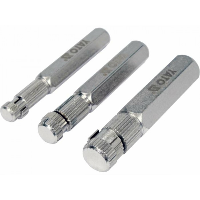 Знаряддя для викручування ніпелів YATO 3/8", 1/2", 3/4", 3 елем. [6/24]