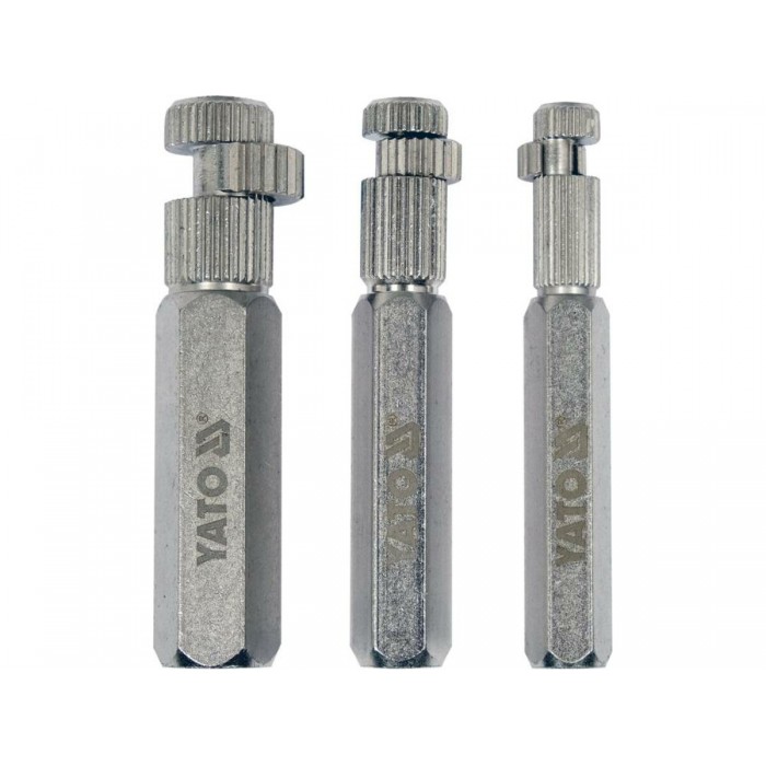 Знаряддя для викручування ніпелів YATO 3/8", 1/2", 3/4", 3 елем. [6/24]