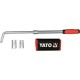 Ключ для коліс телескопічний YATO L-подібний, квадр- 1/2", 2 насадки: М17x19 і М21х23, l= 385-530 мм