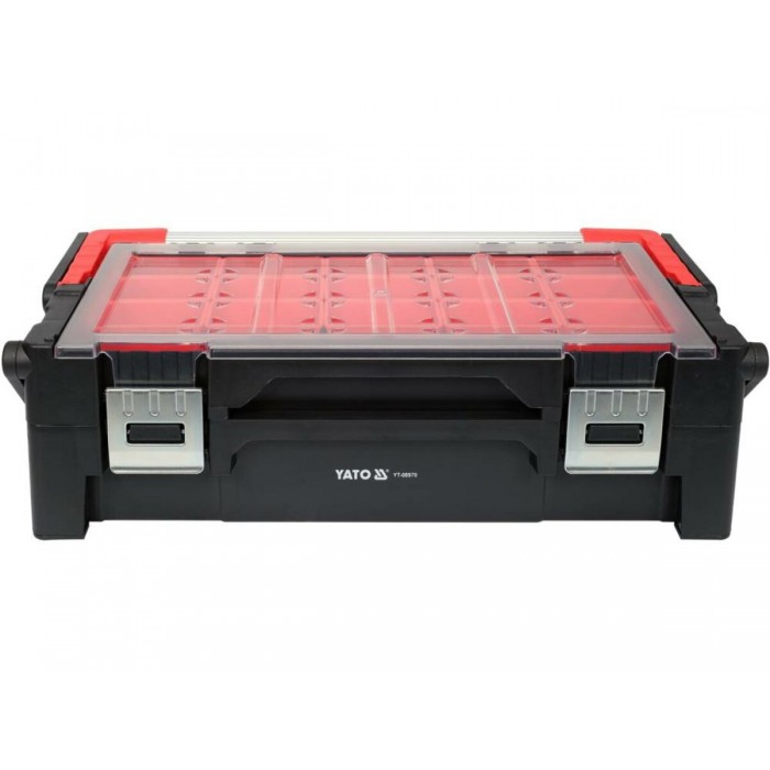 Ящик складний пластиковий YATO з 21 коміркою, 560x 305x 165 мм [3]