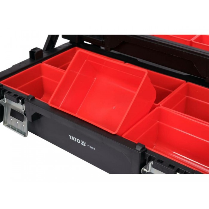 Ящик складний пластиковий YATO з 21 коміркою, 560x 305x 165 мм [3]