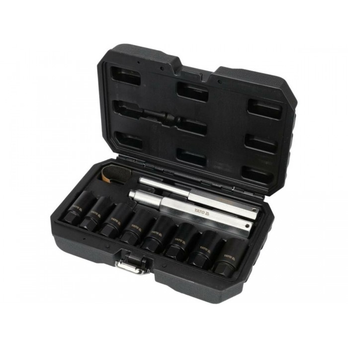 Торцеві головки ударні для колісних дисків YATO: М18- 25 мм 8 шт і 2 вибійника [5]