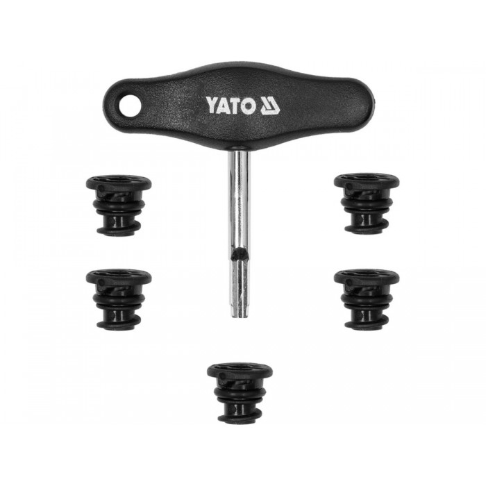 Засоби для обслуговування пробок зливу оливи YATO з Т-видним воротком до авто систем VAG, 6 елем[12]