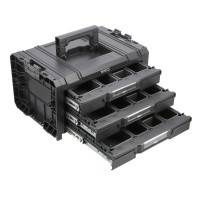 Ящик модульний Т3 системи S12 пластиковий YATO з 3 комірковими шуфлядами, 450x320x240 мм [1]