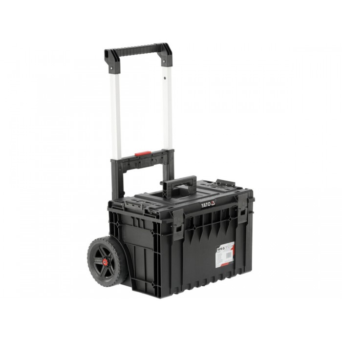 Ящик для інструментів 52V S1 2 секції з органайз. YATO на 2-х колесах, 660x643x483 мм, з телеск. руч