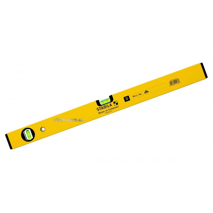 Рівень STABILA Type 70 : L= 60 см, 2 капсули. точн 0,50 mm/m.