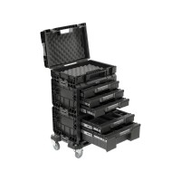 Ящики для інструментів на платформі з колесами S12 YATO 4 шт. модулів P05T2T341G2, 507x326x745 мм