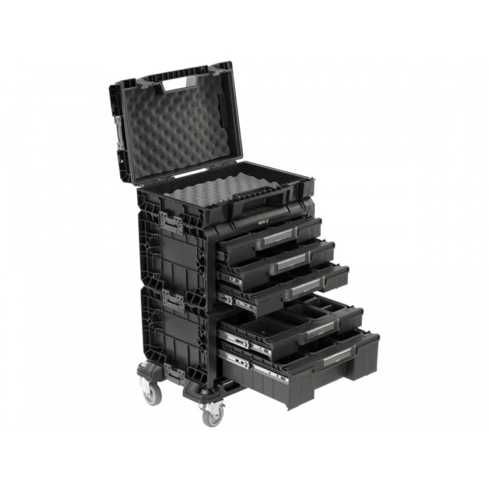 Ящики для інструментів на платформі з колесами S12 YATO 4 шт. модулів P05T2T341G2, 507x326x745 мм