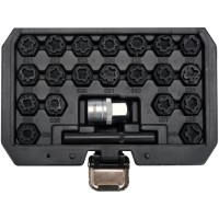 Торцеві головки до гвинтів колісних дисків авто VW YATO: з квадратом- 1/2", компл. 22 шт [20]