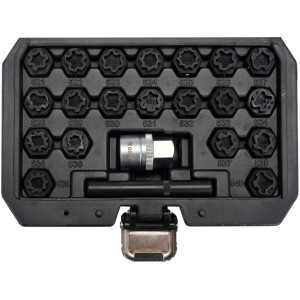 Торцеві головки до гвинтів колісних дисків авто VW YATO: з квадратом- 1/2", компл. 22 шт [20]