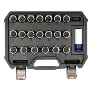 Торцеві головки до гвинтів колісних дисків авто OPEL YATO: з квадратом- 1/2", компл. 21 шт [5]