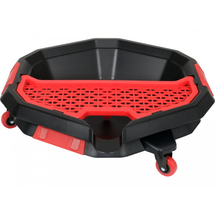 Миска для зливу оливи поліпропіленова YATO, V= 8 л, на 3-х колесах, 470х 137 мм [3/12]