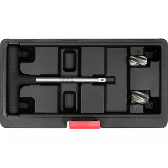 Фрези для гнізд датчиків ABS YATO, з тримачем- 1/4", Ø= 15х23 і 18х23 мм, кпл. 3 елем. [50]