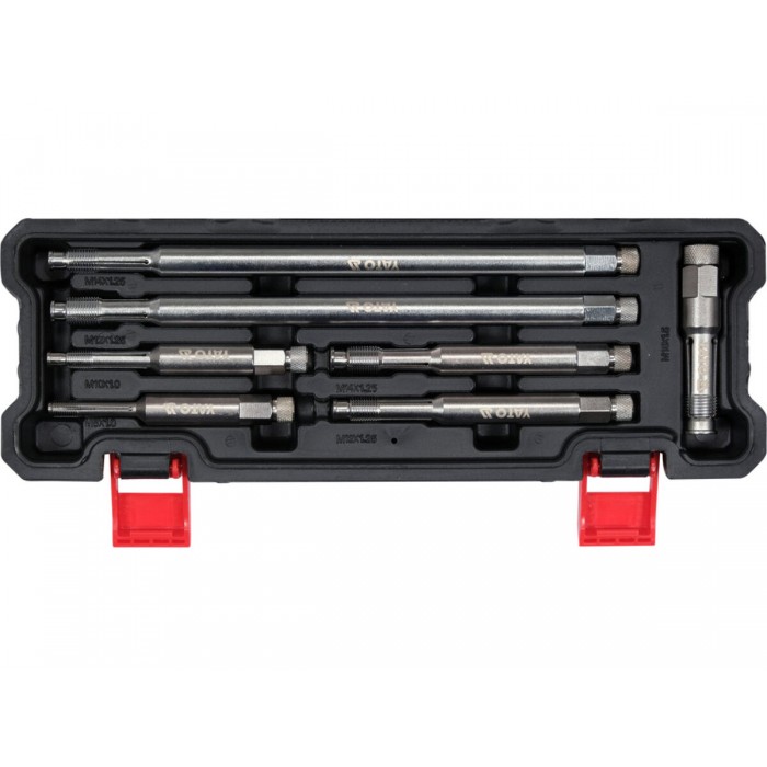 Мітчики різьбові для гнізд "свічок" запалювання YATO M8- М18, l= 80-260 мм, 7 елем. [10]