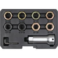 Набір засобів для ремонту гвинтової різьби YATO 3/4", 13/16", М20-24 з кроками 1, 1,25, 1,5, 2 [10]