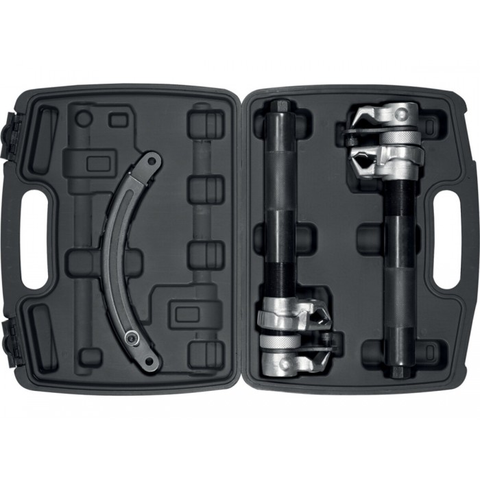 Знімачі пружин YATO з діапазоном 30-280 мм, 2 шт і двоплечий важіль-тримач [4]