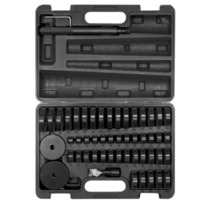 Засоби регуляції підшипників, сальників YATO 2 штифти l= 115/215 мм, перехідники Ø= 18-47 мм, 52 шт