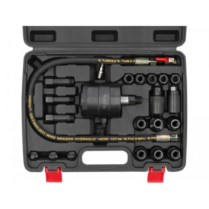 Приладдя пневматичні для демонтажу інжекторів і форсунок YATO під тиск 5-8 Bar, КМ- 30 Nm, 21 шт [2]