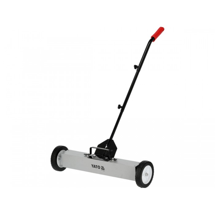 Мітла магнітна на колесах YATO; сила магн. 12-22 кгс, 600x75x101 мм, тримач- 76-113 см [2]