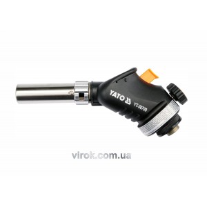 Пальник газовий YATO : різьбове з'єднання EN417. до 1.28 кВт. п'єзозапал. 360°. max t' 1600°c [6/12]