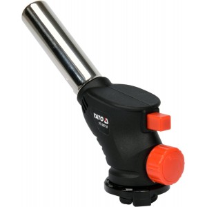 Пальник газовий YATO : цангове з'єднання EN417. до 1 кВт. п'єзозапал. 360°. max t' 1000°c [10/100]