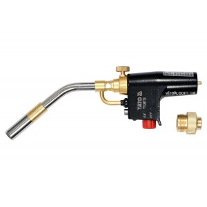 Пальник газовий YATO : різьбове з'єднання EN417. до 2 кВт, max t' 2800°С. п'єзозапал [5/20]
