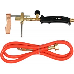 Паяльник газовий для покрівельних робіт YATO з нагрівальним наконечником і шлангом- 1,5 м [20]
