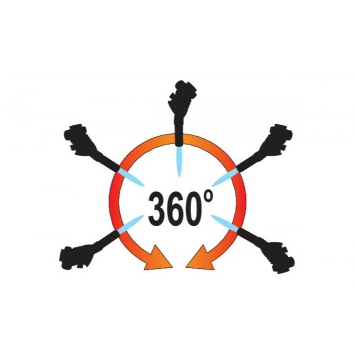 Пальник газовий YATO : цанговe з'єднання. PIEZO. 360°. до 2 кВт. t= 1300 ºC (EN417) [20/80]