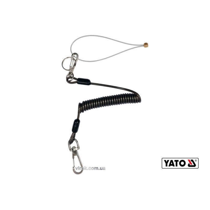Мотузка стяжна для збереження інструментів YATO: Ø=1.5 мм, l= 52-170 мм, M≤ 3кг +2 карабіни [24/144]