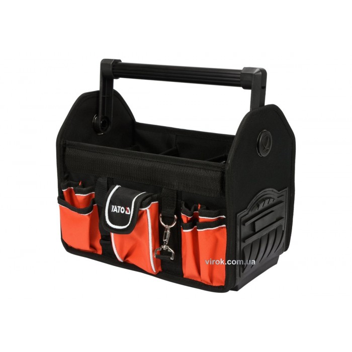 Сумка відкрита для інструменту 13" YATO; 17 кишень, з алюмін. трубним захоплювачем, з поліестеру [6]