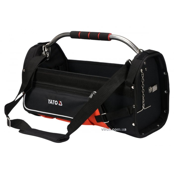 Сумка відкрита для інструменту 22" YATO; 11 кишень, з трубним захоплювачем, з поліестеру [6]