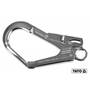 Карабін сталевий, автозамикний YATO з розводом- 54 мм, l= 220 мм [30]