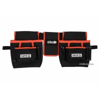 Пояс з 4 кишенями для інструментів і тримачем для рулетки YATO [10]