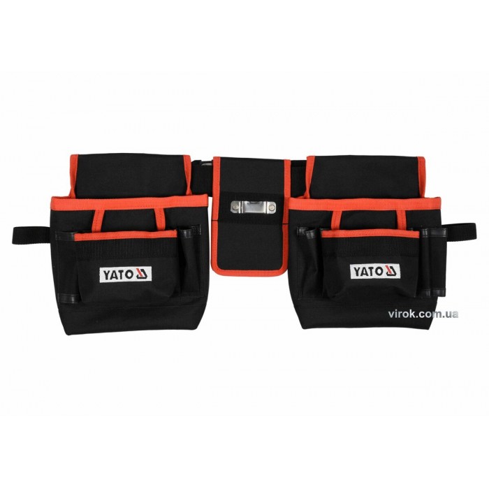 Пояс з 4 кишенями для інструментів і тримачем для рулетки YATO [10]