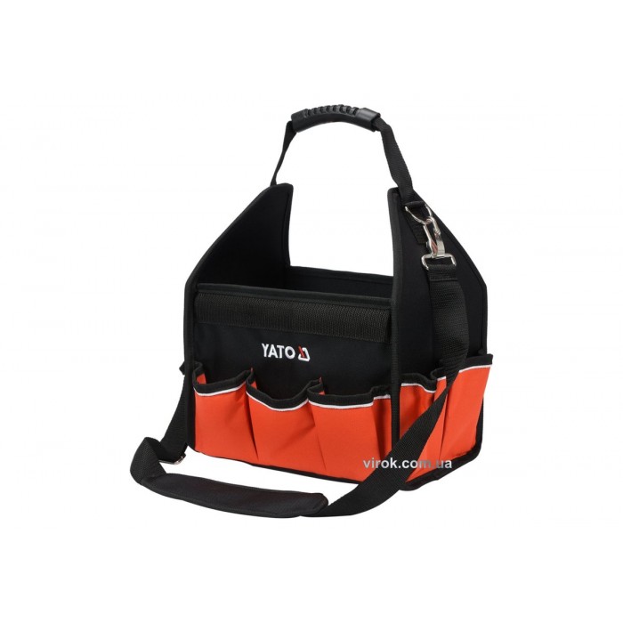 Сумка відкрита для інструменту 12" YATO; 16 кишень, з стрічковим захоплювачем, з поліестеру [6]