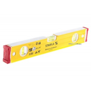 Рівень STABILA Type 96-2 : L= 40 см, 3 капсули. 0,5мм/м., посилений профіль + аморт ковпачки.