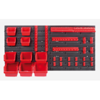 Таблиця перфорована 400х165х400мм з ергобоксами: 70х100х155 мм 4шт, 90х120х195 мм 3шт, 60х80х115 4шт