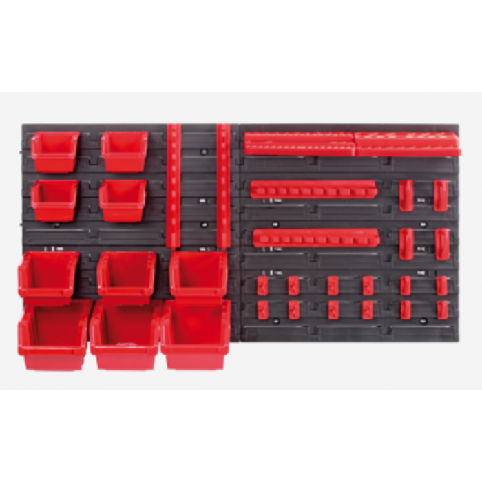 Таблиця перфорована 400х165х400мм з ергобоксами: 70х100х155 мм 4шт, 90х120х195 мм 3шт, 60х80х115 4шт