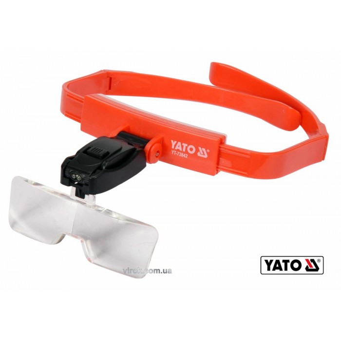 Лінза на голову з підсвіткою YATO: 2 LED, 5 шт. з кратністю: 1х, 1.5х, 2х, 2.5х, 3.5х [40]