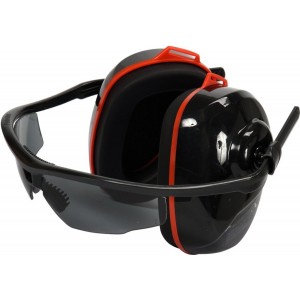 Навушники протишумні комбіновані з захисними окулярами затемненими YATO(DW)