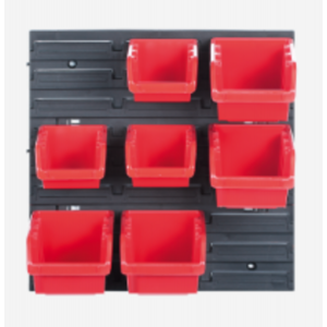 Таблиця перфорована 400х110х400 мм з ергобоксами: 70х100х155 мм- 3 шт, 90х120х195 мм- 4 шт