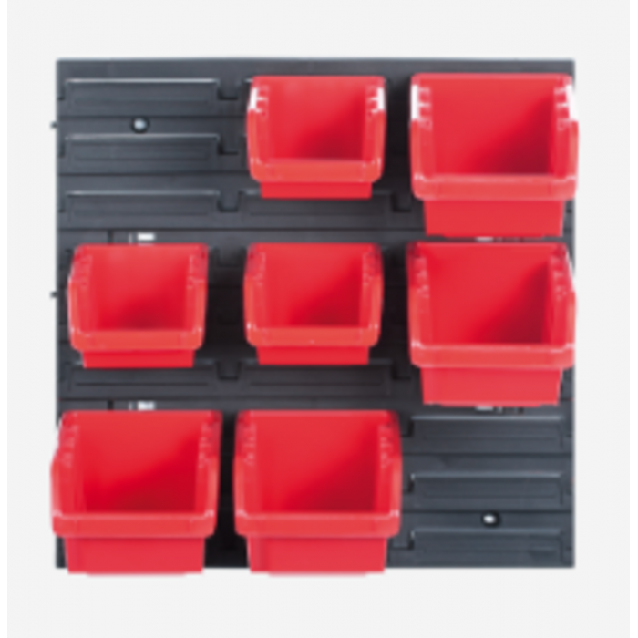 Таблиця перфорована 400х110х400 мм з ергобоксами: 70х100х155 мм- 3 шт, 90х120х195 мм- 4 шт