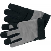 Рукавиці робочі чорно-сірі YATO : для сенсорних екранів, штучна шкіра +бавовняний трикотаж, роз 8 DW