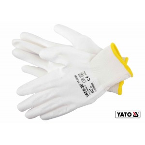 Рукавиці робочі нейлонові YATO білі, розмір 9 [50]